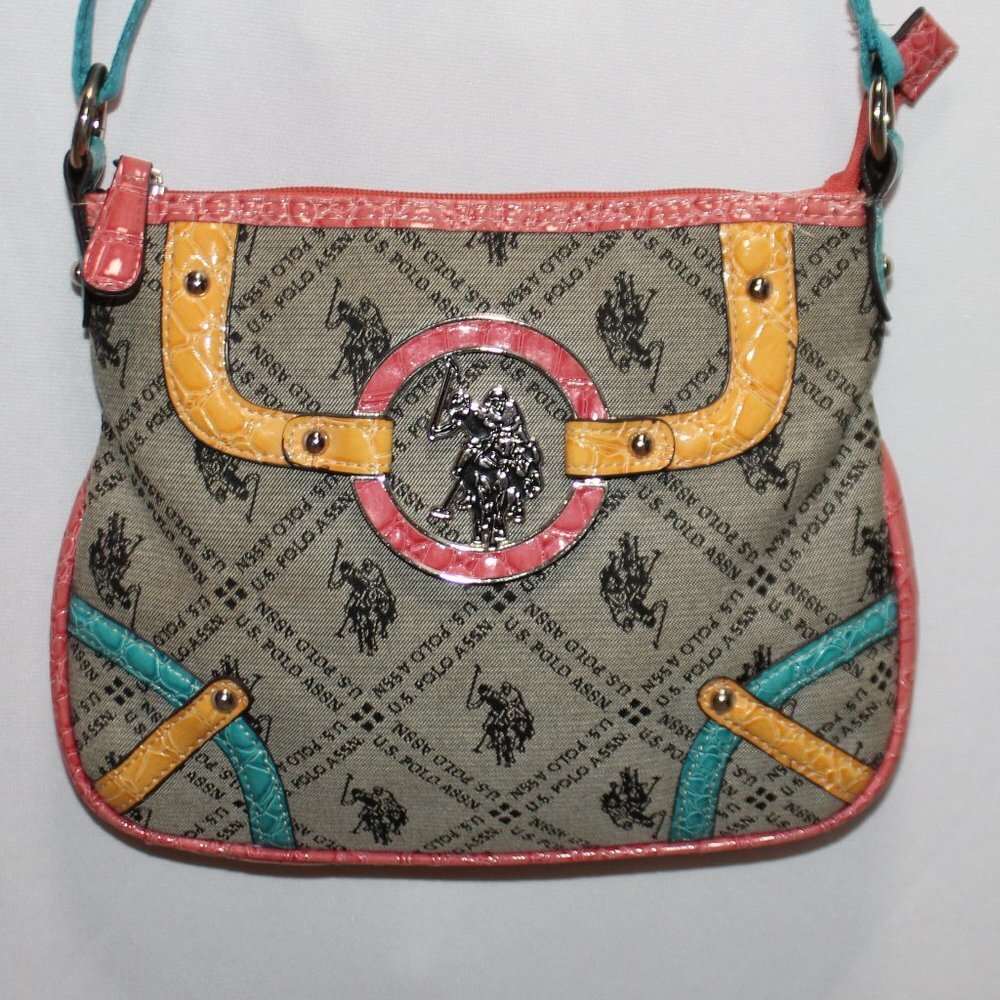 U.S. Polo Assn. Since 1890 Logo Pattern Crossbody Bag